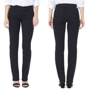 NYDJ Marilyn Straight Leg Jeans size 6 Petite in Black